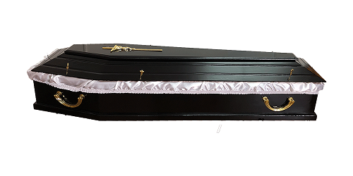 sicriu mediu, 6 colțuri, negru