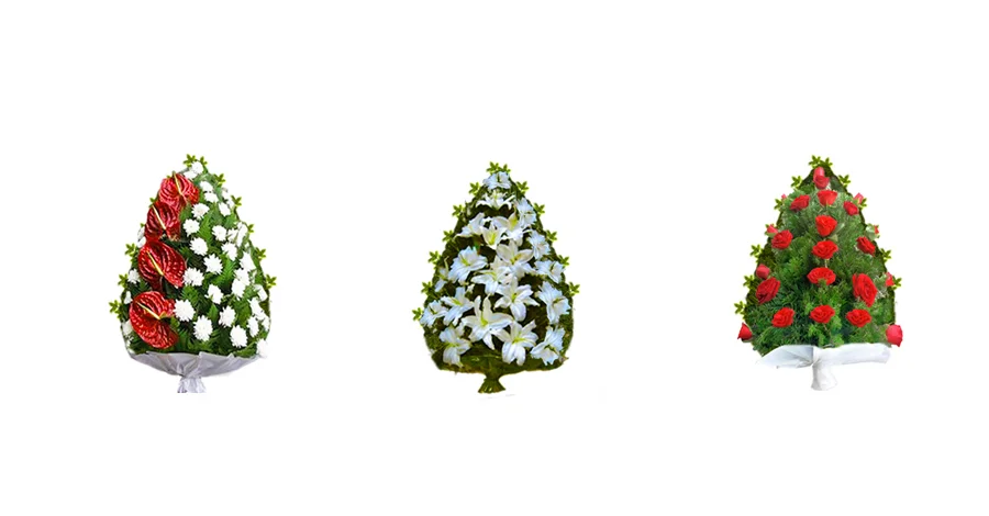 jerbe funerare din flori proaspete